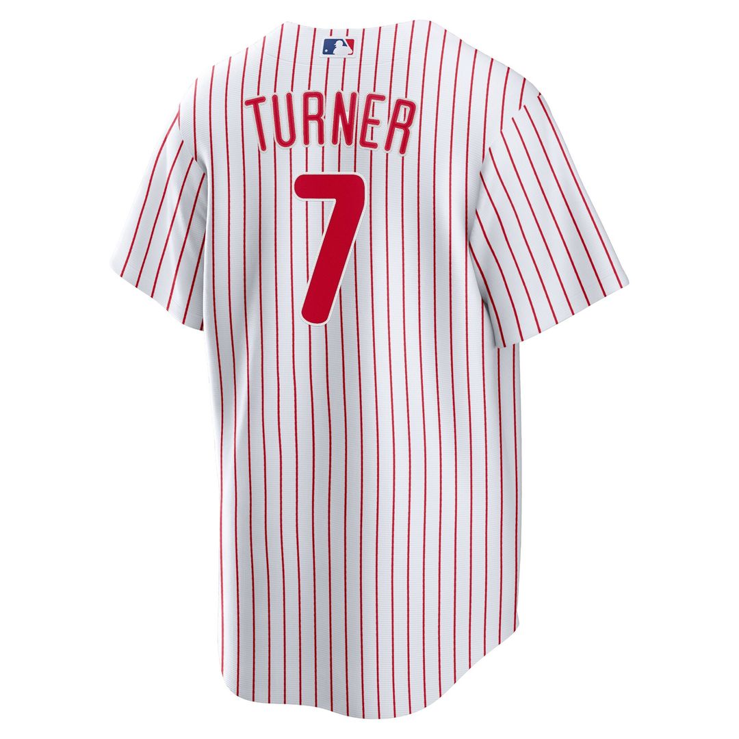 Trea Turner Philadelphia Phillies Nike Home Replica Player Jersey - White Official MLB Team Apparel Baseball Fan Gear