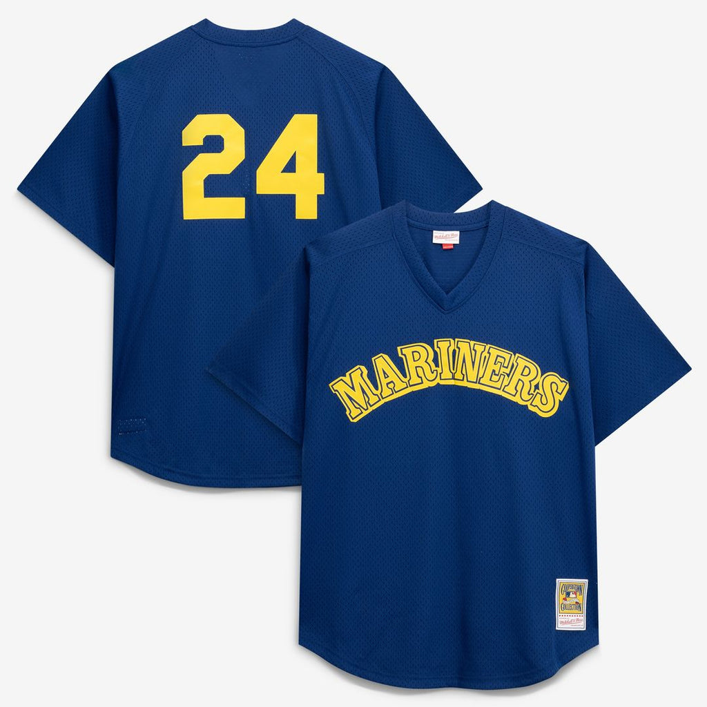 Ken Griffey Jr. Seattle Mariners Mitchell & Ness Big & Tall Cooperstown Collection Mesh Batting Practice Jersey - Royal Official MLB Team Apparel Base