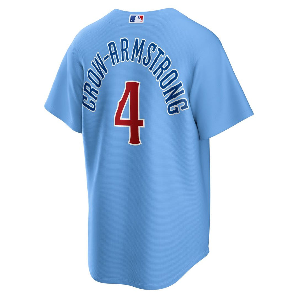 Pete Crow-Armstrong Chicago Cubs Nike Alternate Replica Jersey - Light Blue Official MLB Team Apparel Baseball Fan Gear