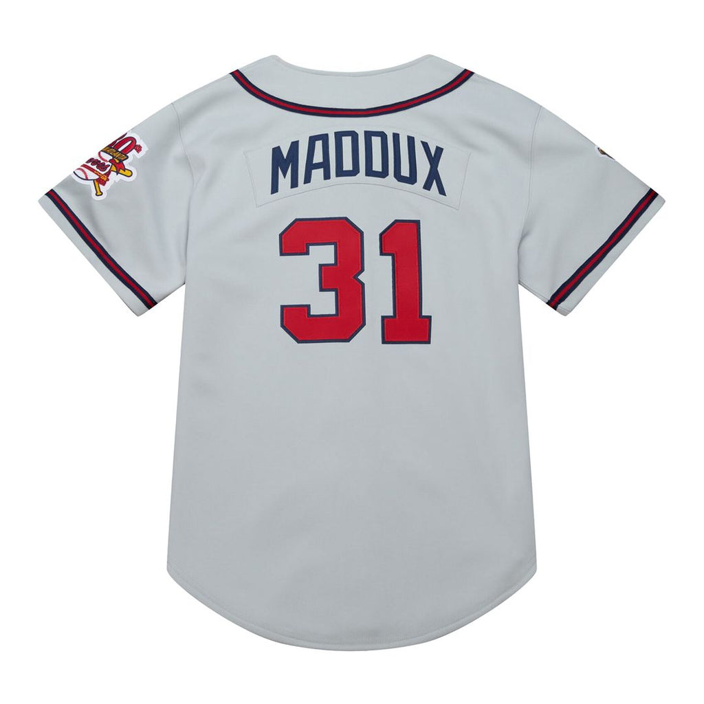 Greg Maddux Atlanta Braves Mitchell & Ness 1995 Throwback Authentic Jersey - Gray Official MLB Team Apparel Baseball Fan Gear