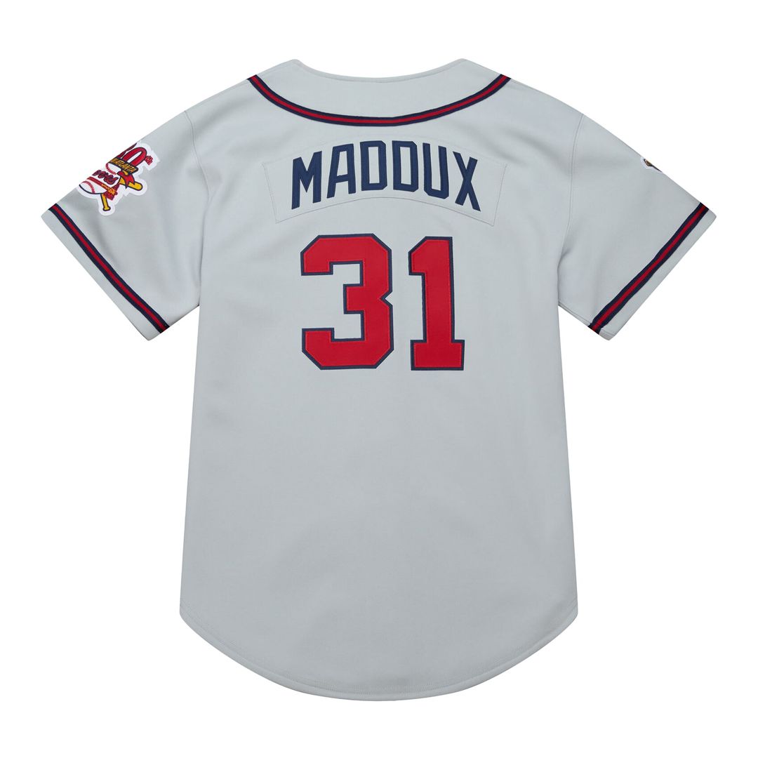 Greg Maddux Atlanta Braves Mitchell & Ness 1995 Throwback Authentic Jersey - Gray Official MLB Team Apparel Baseball Fan Gear