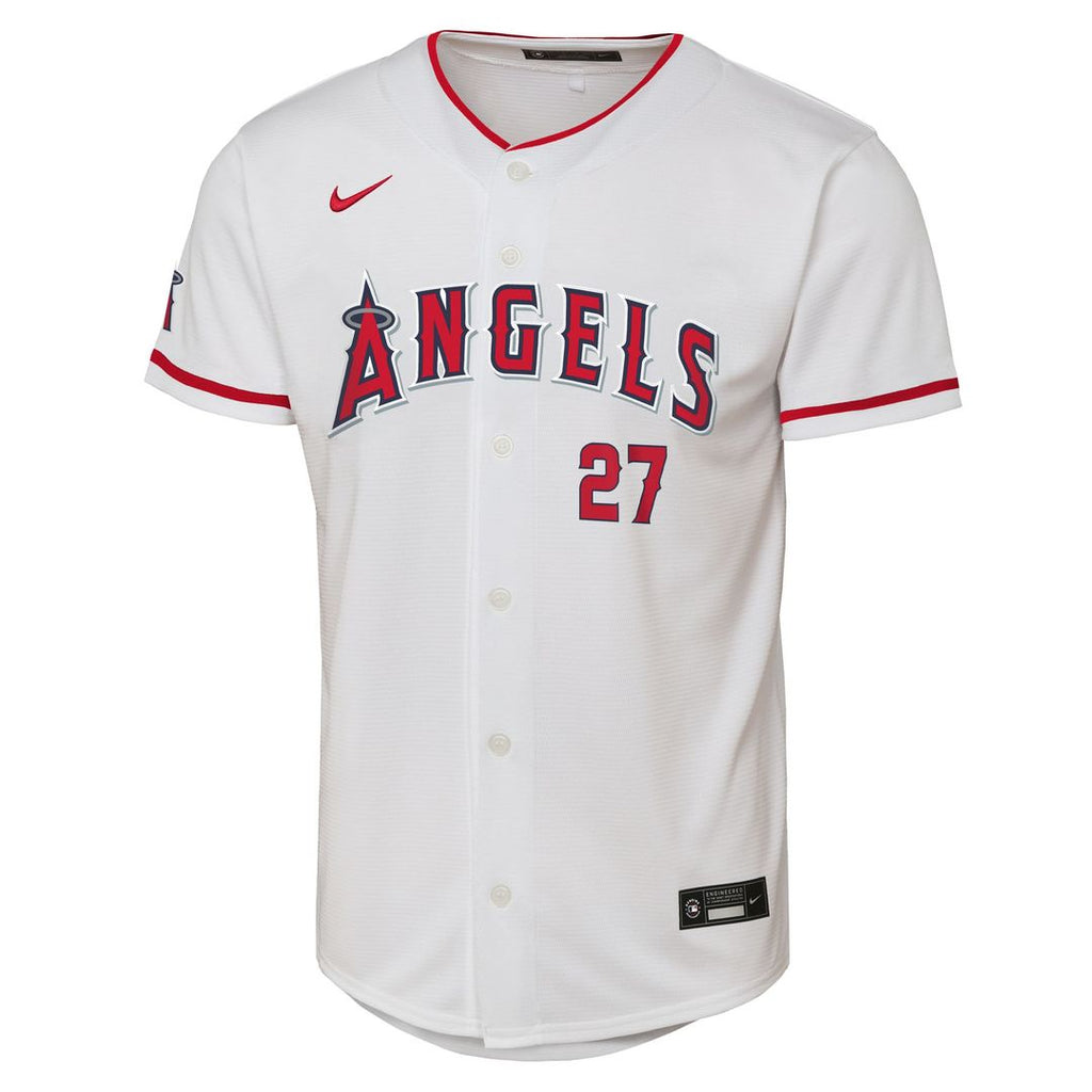 Mike Trout Los Angeles Angels Nike Youth Home Stadium Player Jersey - White Official MLB Team Apparel Baseball Fan Gear
