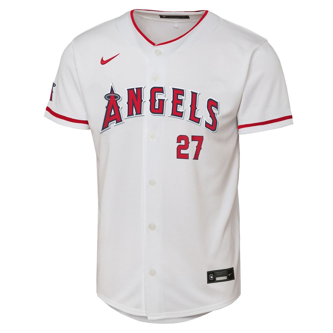 Mike Trout Los Angeles Angels Nike Youth Home Stadium Player Jersey - White Official MLB Team Apparel Baseball Fan Gear