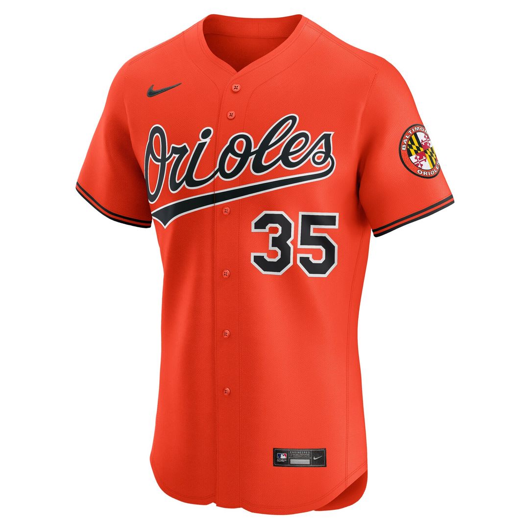 Adley Rutschman Baltimore Orioles Nike Alternate 2 Elite Jersey - Orange Official MLB Team Apparel Baseball Fan Gear
