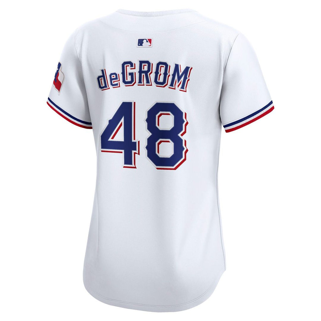 Jacob deGrom Texas Rangers Nike Women's Home Limited Player Jersey - White Official MLB Team Apparel Baseball Fan Gear