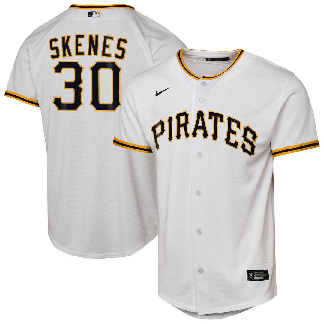 Paul Skenes Pittsburgh Pirates Nike Youth Home Replica Player Jersey - White Official MLB Team Apparel Baseball Fan Gear