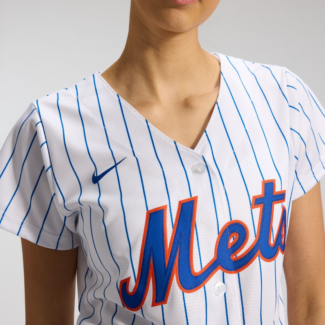 New York Mets Nike Women's Home Replica Team Jersey - White Official MLB Team Apparel Baseball Fan Gear