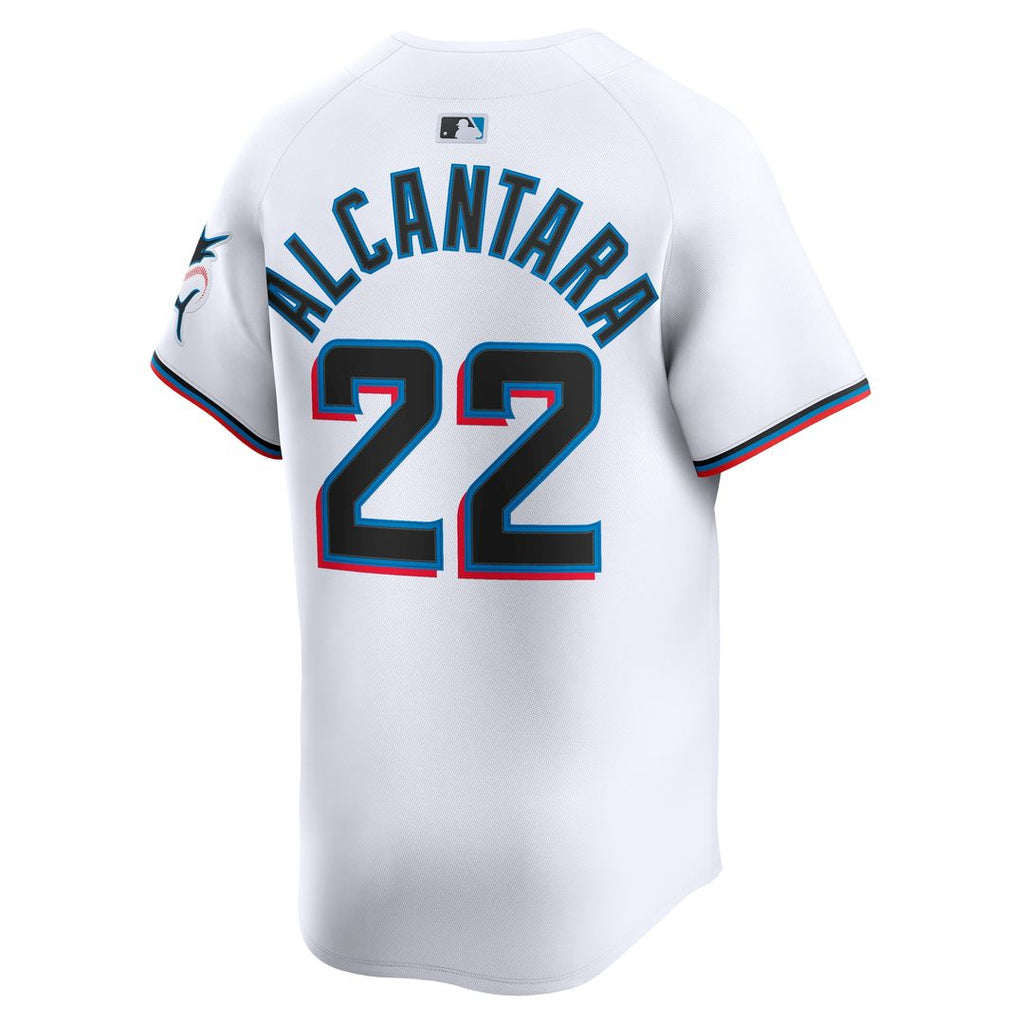 Sandy Alcantara Miami Marlins Nike Home Limited Player Jersey - White Official MLB Team Apparel Baseball Fan Gear