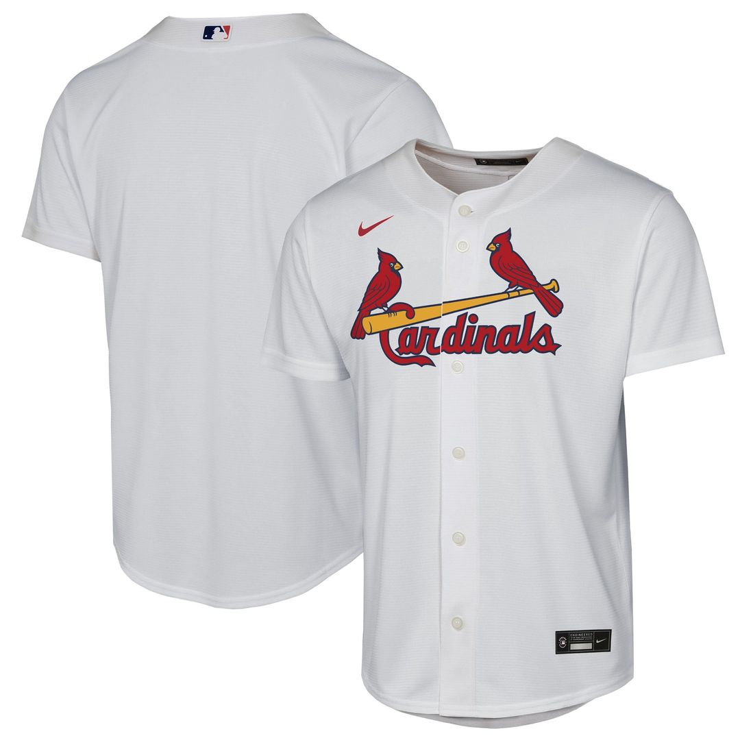 St. Louis Cardinals Nike Youth Home Replica Jersey - White Official MLB Team Apparel Baseball Fan Gear