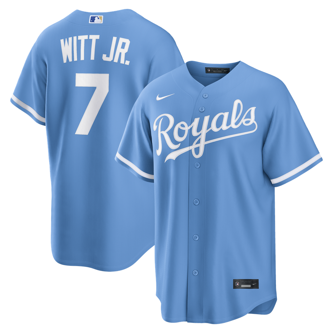 Bobby Witt Jr. Kansas City Royals Nike Road Replica Jersey - Gray Official MLB Team Apparel Baseball Fan Gear
