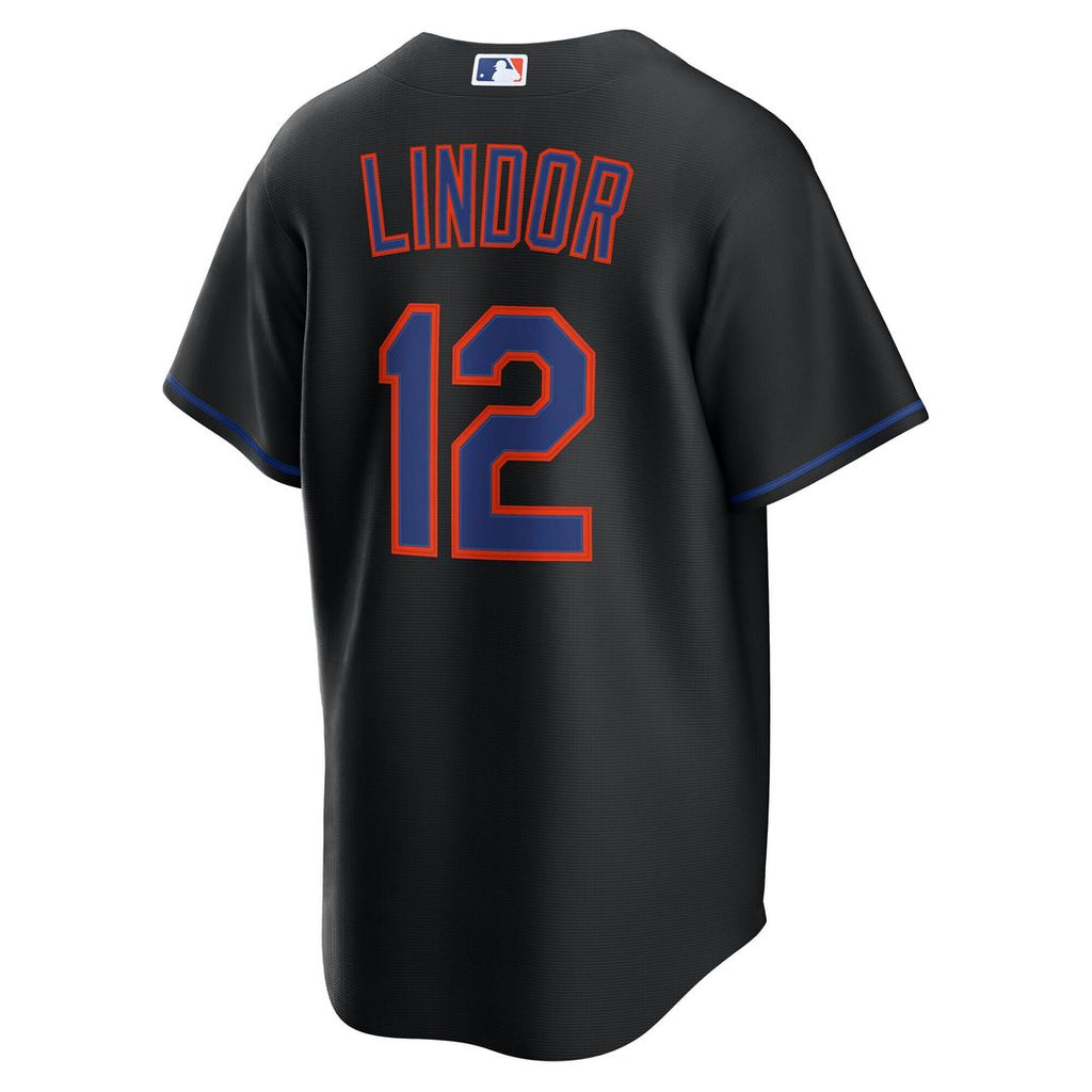 Francisco Lindor New York Mets Nike Alternate Replica Jersey - Black Official MLB Team Apparel Baseball Fan Gear