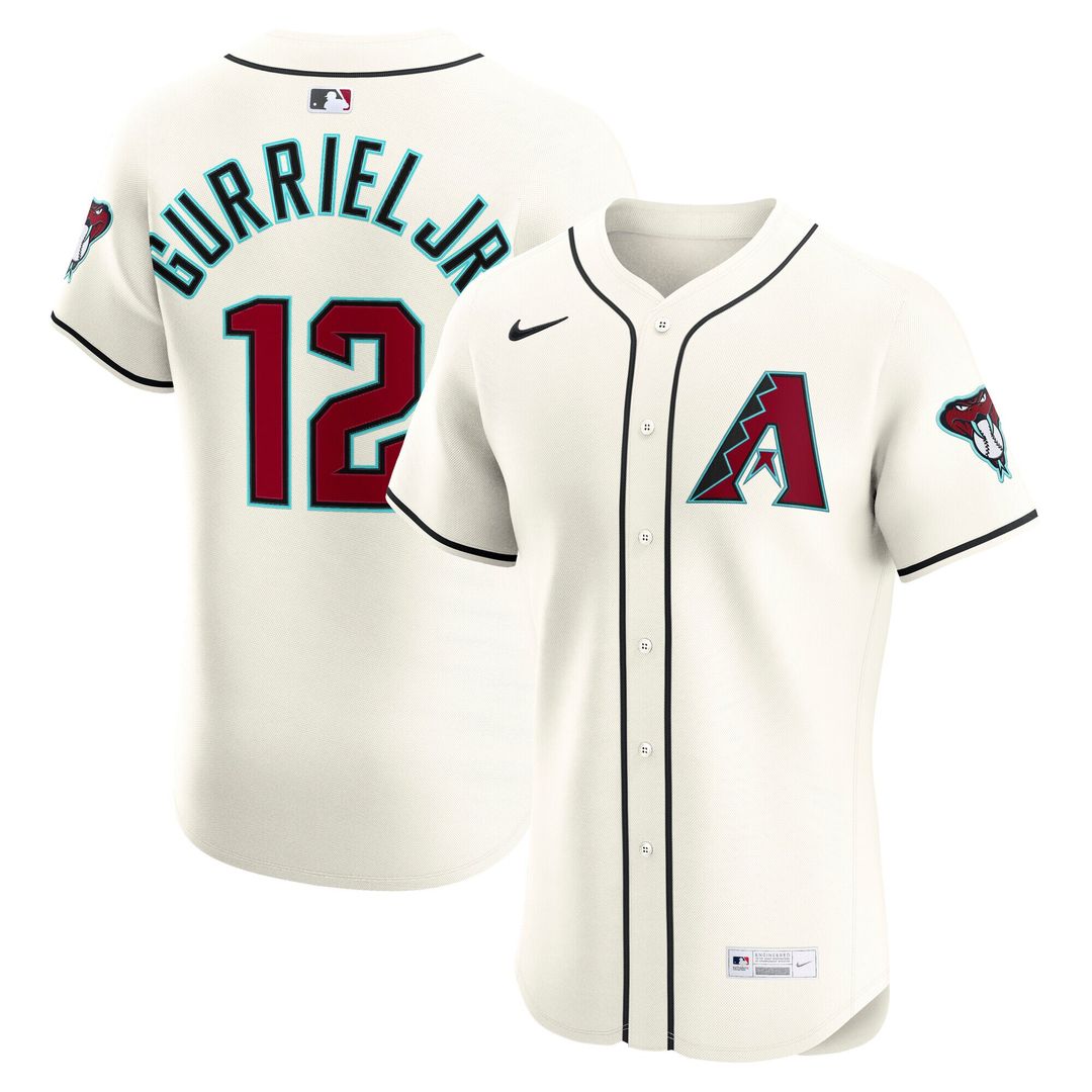 Lourdes Gurriel Jr. Arizona Diamondbacks Nike Home Elite Jersey - Cream Official MLB Team Apparel Baseball Fan Gear