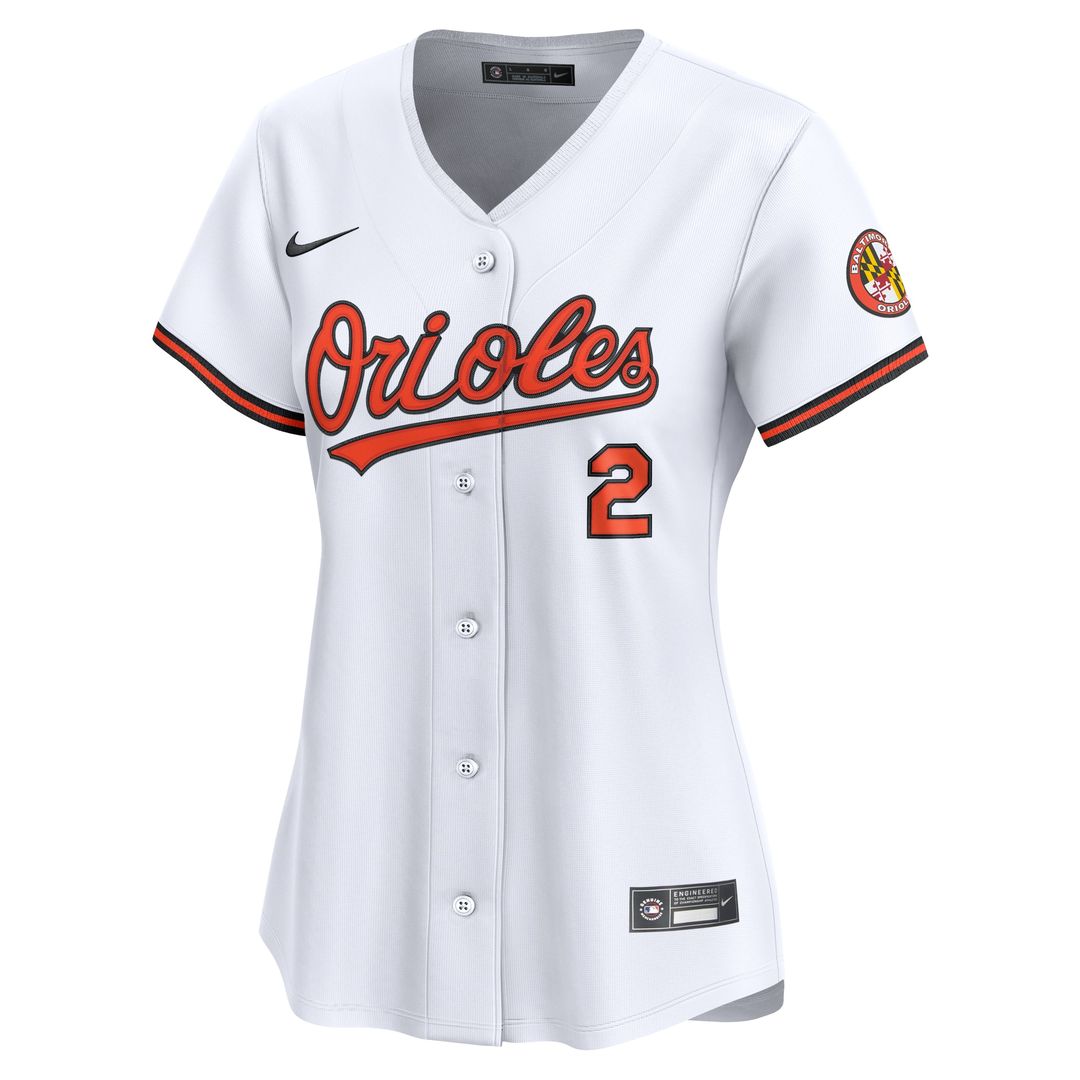 Gunnar Henderson Baltimore Orioles Nike Women's Home Limited Player Jersey - White Official MLB Team Apparel Baseball Fan Gear