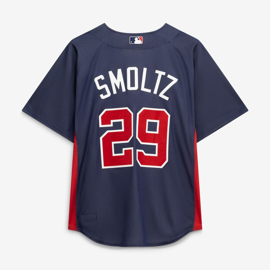 John Smoltz Atlanta Braves Mitchell & Ness Authentic Batting Practice Jersey - Navy Official MLB Team Apparel Baseball Fan Gear
