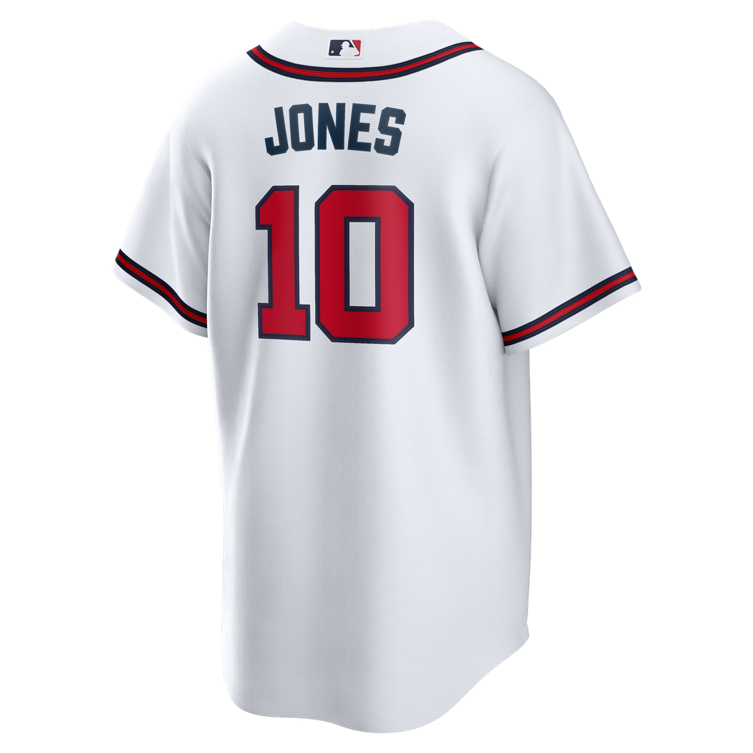 Chipper Jones Atlanta Braves Nike Home Retired Player Replica Jersey - White Official MLB Team Apparel Baseball Fan Gear