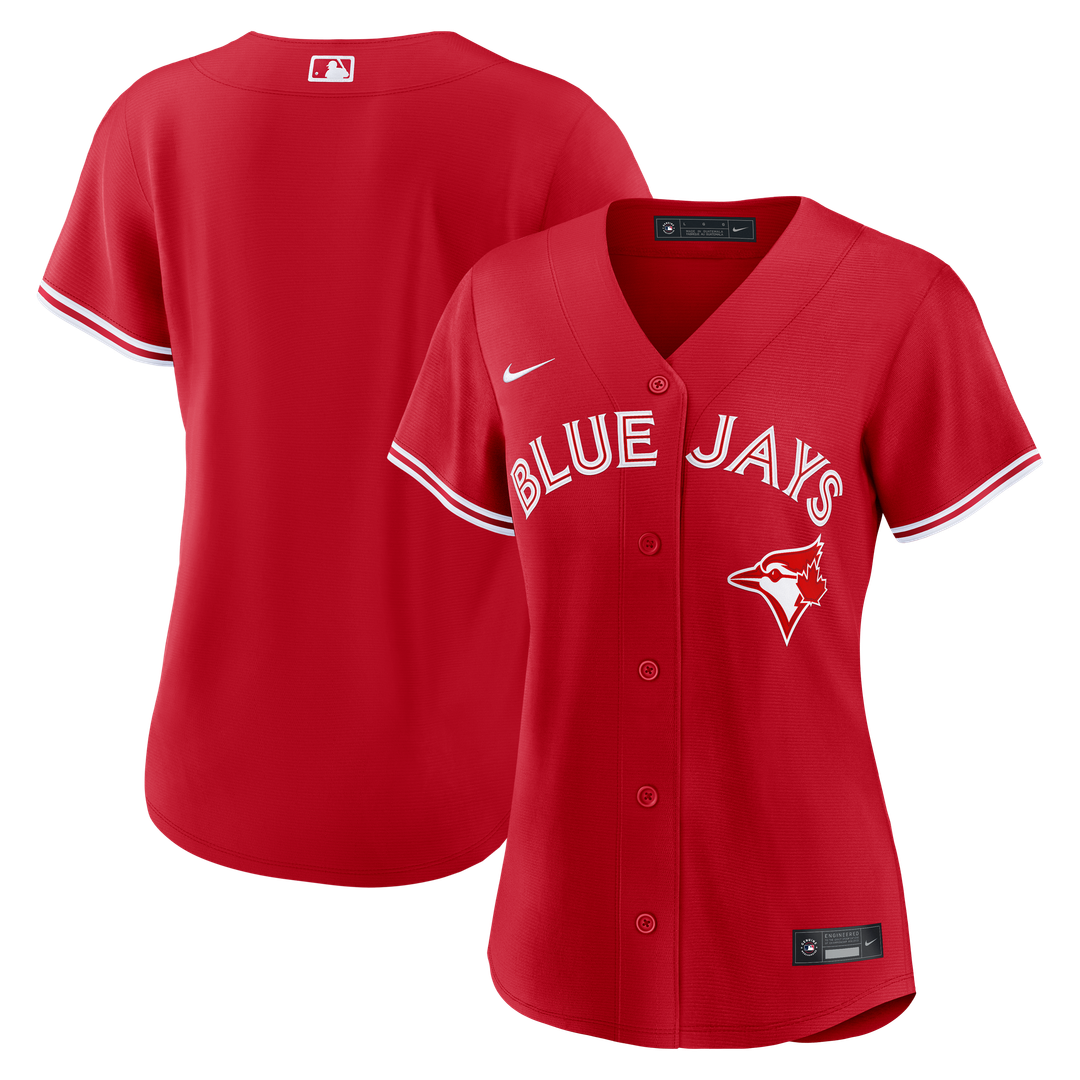 Toronto Blue Jays Nike Women's Alternate Replica Jersey - Red Official MLB Team Apparel Baseball Fan Gear