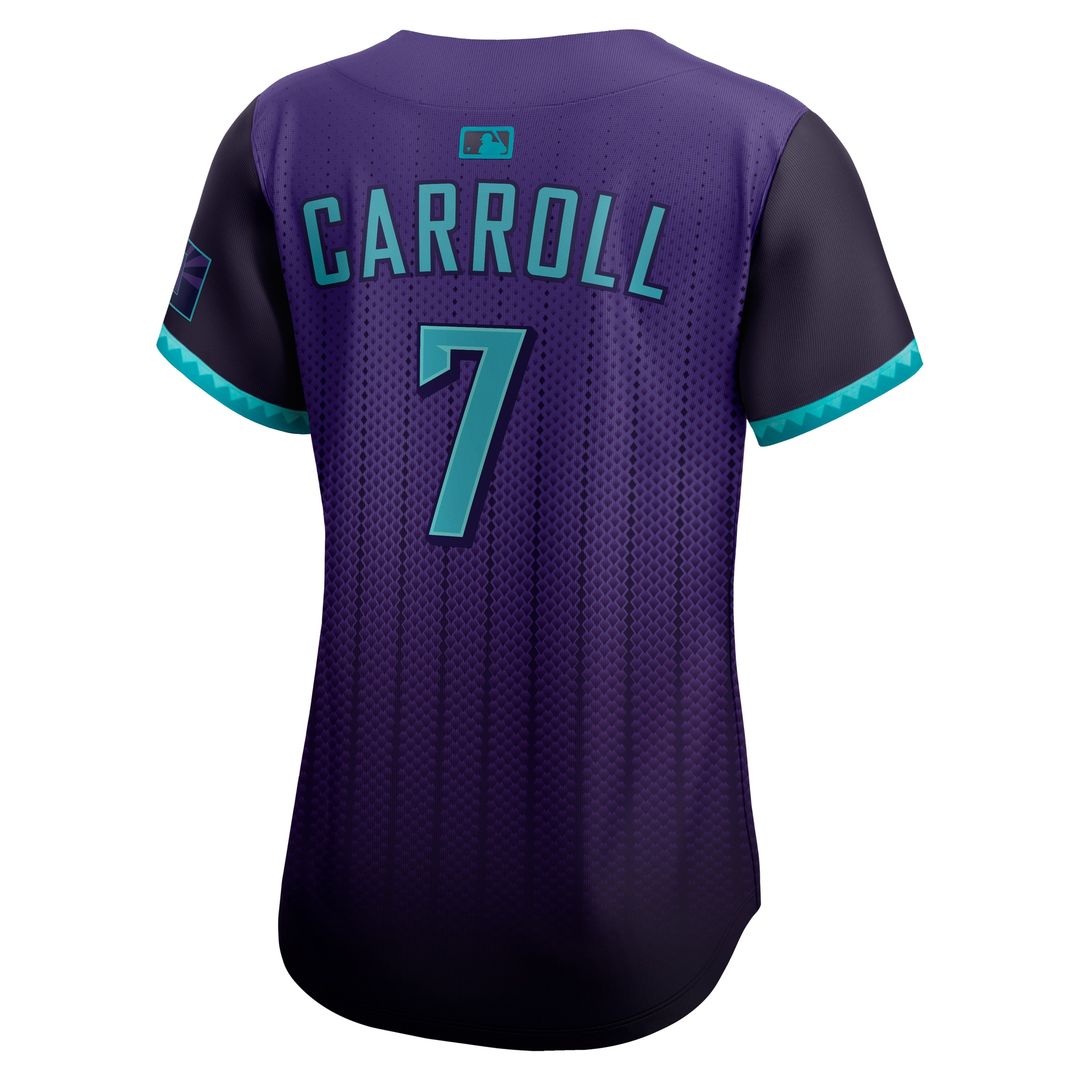 Corbin Carroll Arizona Diamondbacks Nike Women's 2025 City Connect Limited Player Jersey - Purple Official MLB Team Apparel Baseball Fan Gear