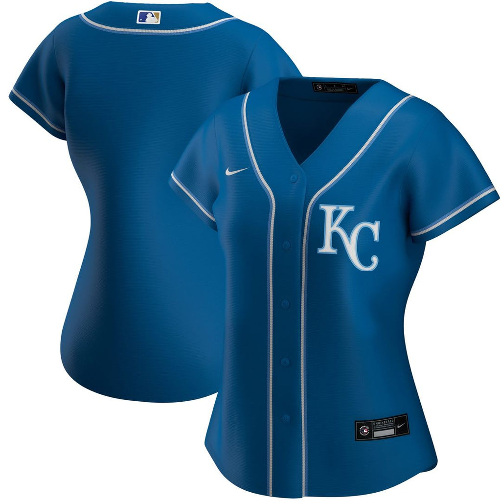 Kansas City Royals Nike Women's Alternate Replica Team Jersey - Royal Official MLB Team Apparel Baseball Fan Gear