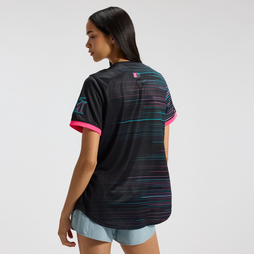 Miami Marlins Nike Women's 2025 City Connect Limited Jersey - Black Official MLB Team Apparel Baseball Fan Gear