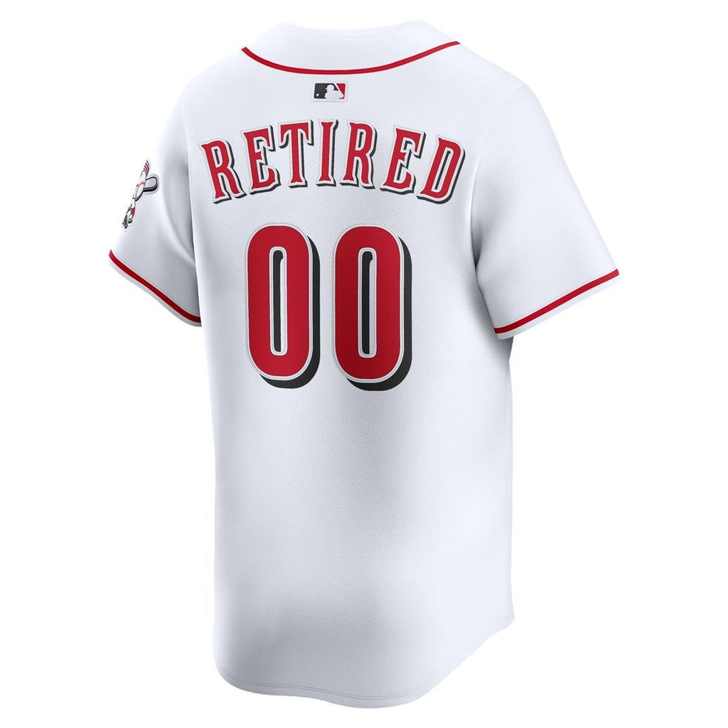 Cincinnati Reds Nike Home Limited Pick-A-Player Retired Roster Jersey - White Official MLB Team Apparel Baseball Fan Gear