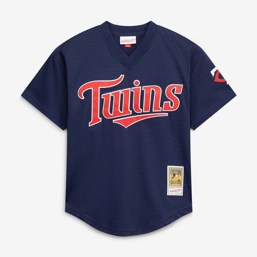 David Ortiz Minnesota Twins Mitchell & Ness Youth Cooperstown Collection Mesh Batting Practice Jersey - Navy Official MLB Team Apparel Baseball Fan Ge