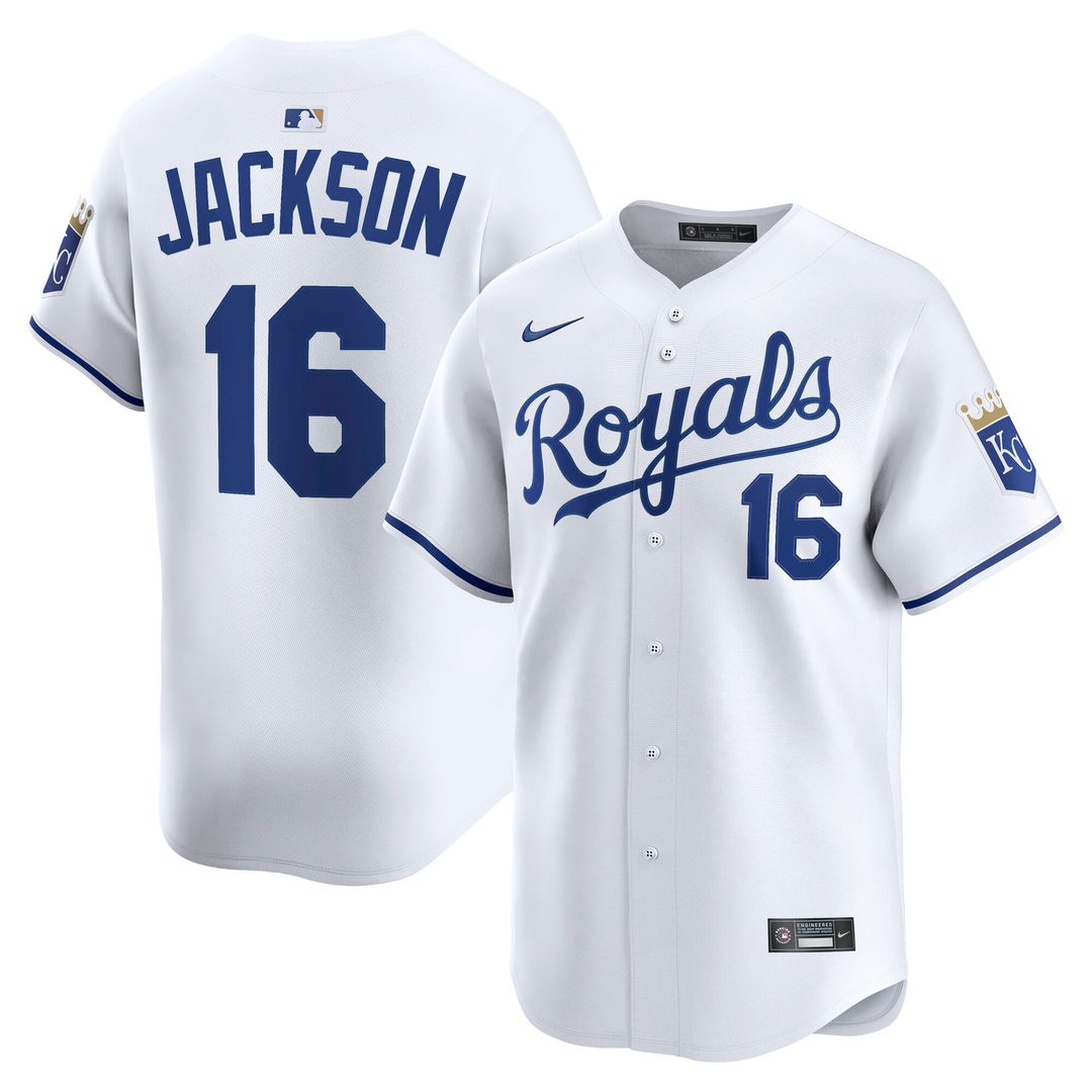 Bo Jackson Kansas City Royals Nike Home Limited Player Jersey - White Official MLB Team Apparel Baseball Fan Gear