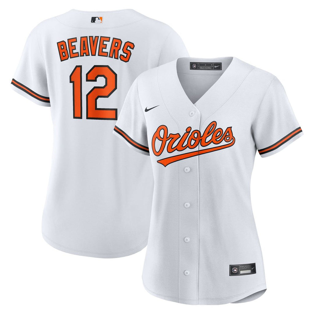 Dylan Beavers Baltimore Orioles Nike Women's Home Replica Jersey - White Official MLB Team Apparel Baseball Fan Gear