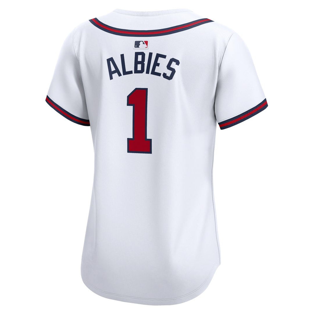 Ozzie Albies Atlanta Braves Nike Women's Home Limited Player Jersey - White Official MLB Team Apparel Baseball Fan Gear