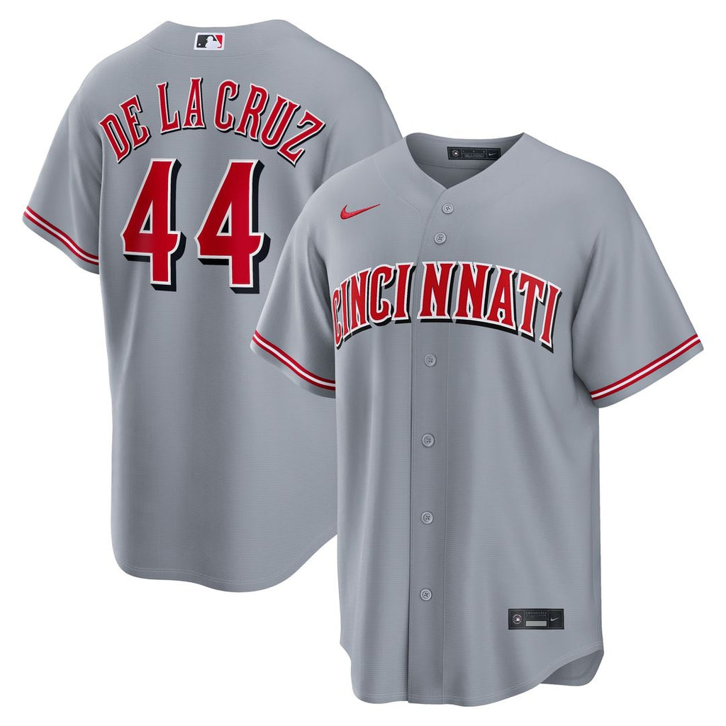 Elly De La Cruz Cincinnati Reds Nike Road Replica Jersey - Gray Official MLB Team Apparel Baseball Fan Gear