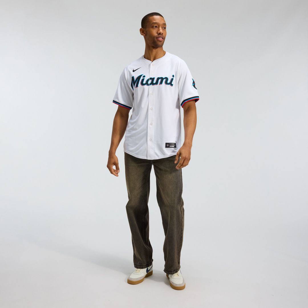 Miami Marlins Nike Home Limited Jersey - White Official MLB Team Apparel Baseball Fan Gear