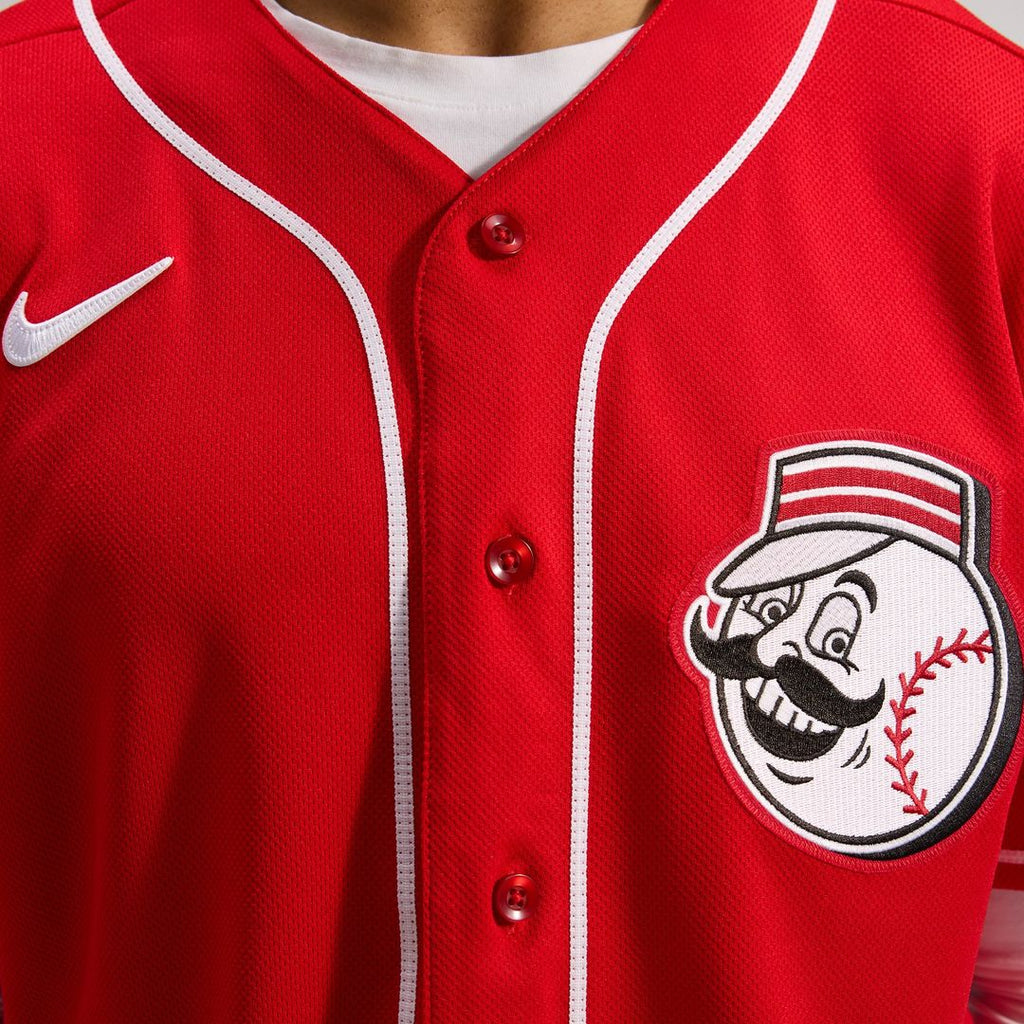 Cincinnati Reds Nike Alternate Authentic Team Logo Jersey - Scarlet Official MLB Team Apparel Baseball Fan Gear