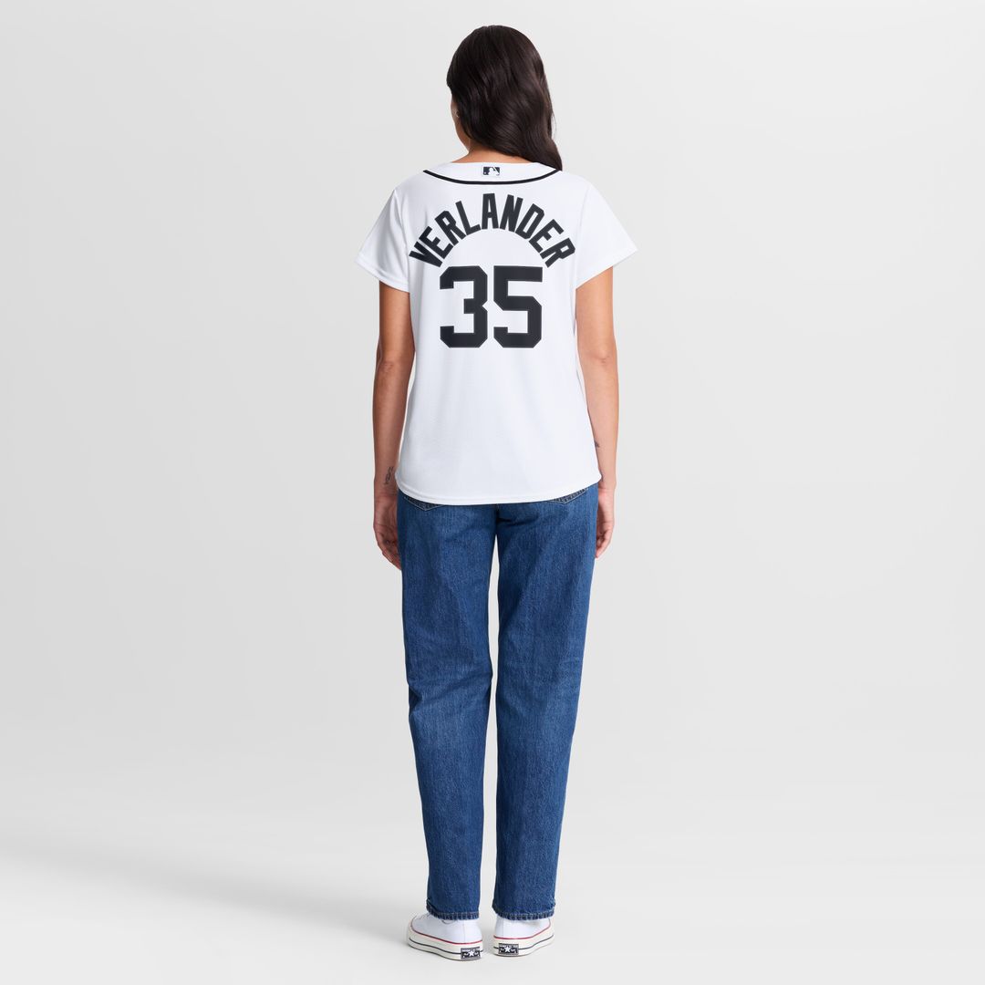 Justin Verlander Detroit Tigers Nike Women's Home Replica Jersey - White Official MLB Team Apparel Baseball Fan Gear