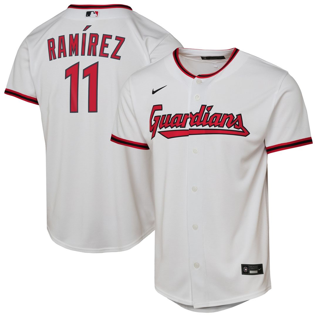 José Ramírez Cleveland Guardians Nike Youth Home Replica Player Jersey - White Official MLB Team Apparel Baseball Fan Gear