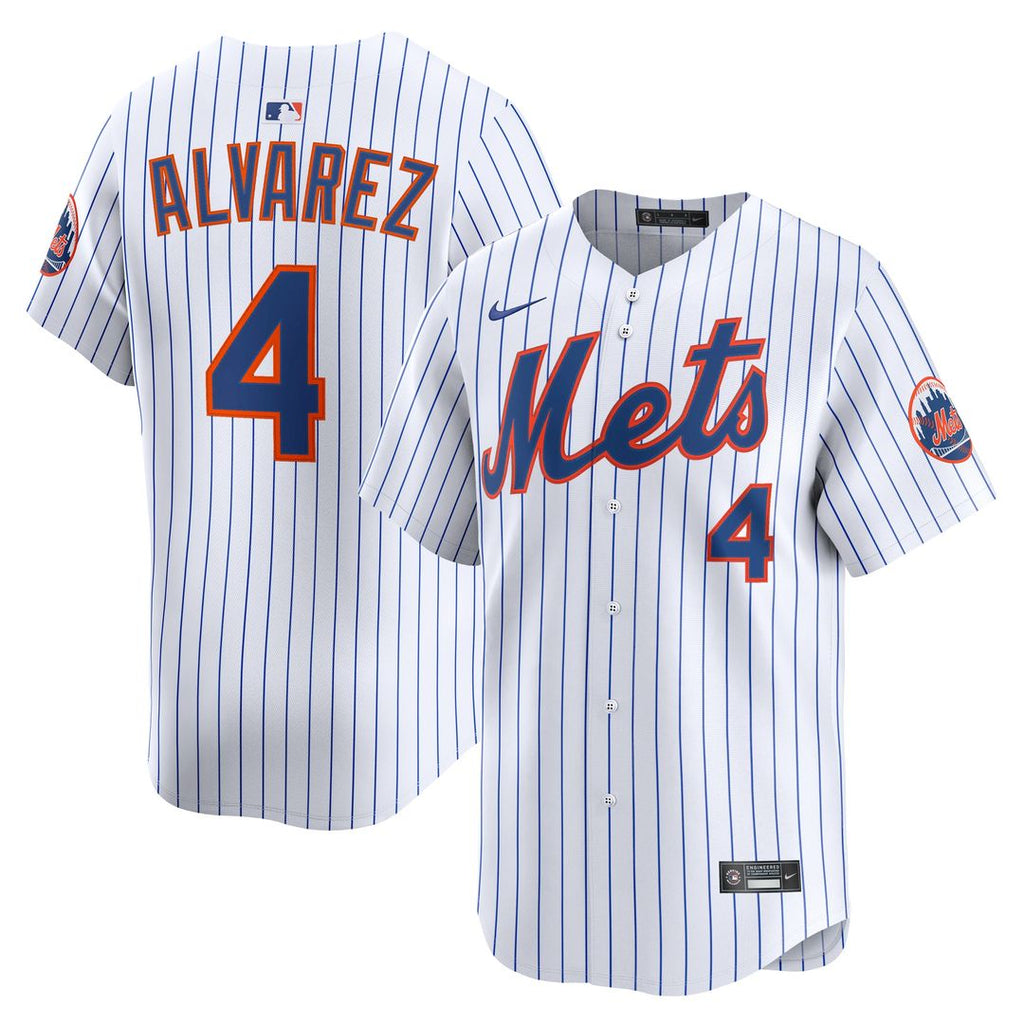 Francisco Alvarez New York Mets Nike Home Limited Player Jersey - White Official MLB Team Apparel Baseball Fan Gear