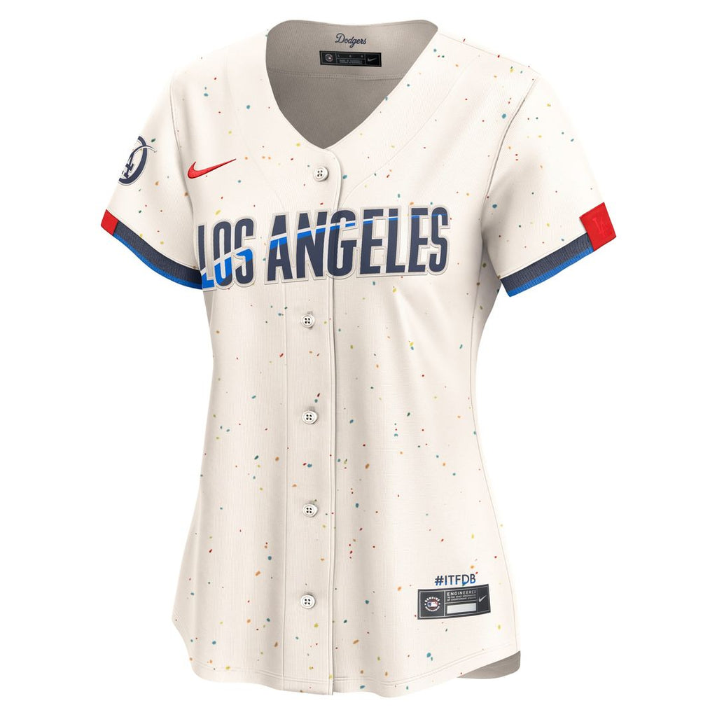 Los Angeles Dodgers Nike Women's City Connect Limited Jersey - Cream Official MLB Team Apparel Baseball Fan Gear