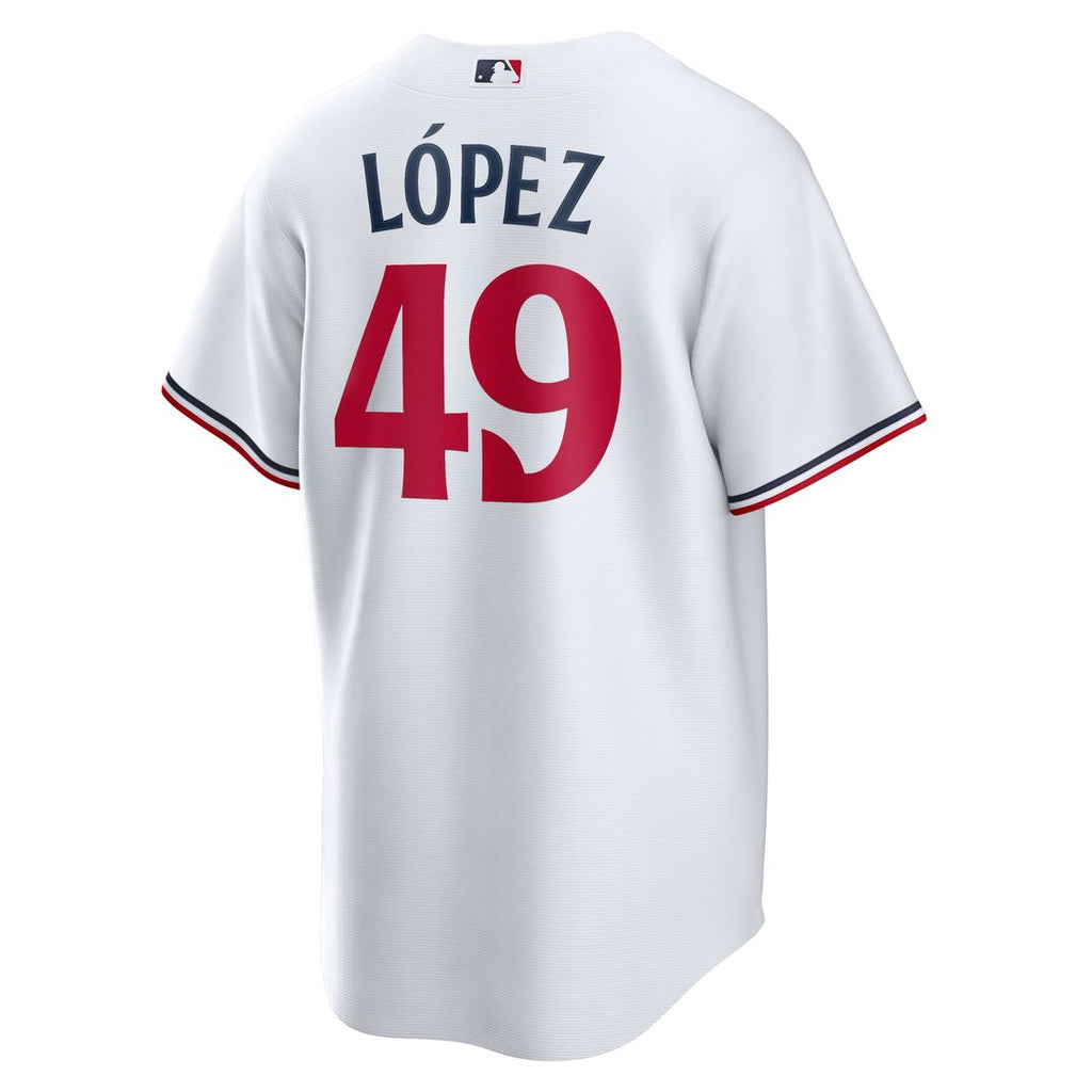 Pablo López Minnesota Twins Nike Home Replica Player Jersey - White Official MLB Team Apparel Baseball Fan Gear
