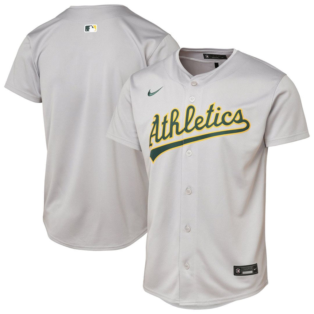 Athletics Youth Road Limited Jersey - Gray Official MLB Team Apparel Baseball Fan Gear