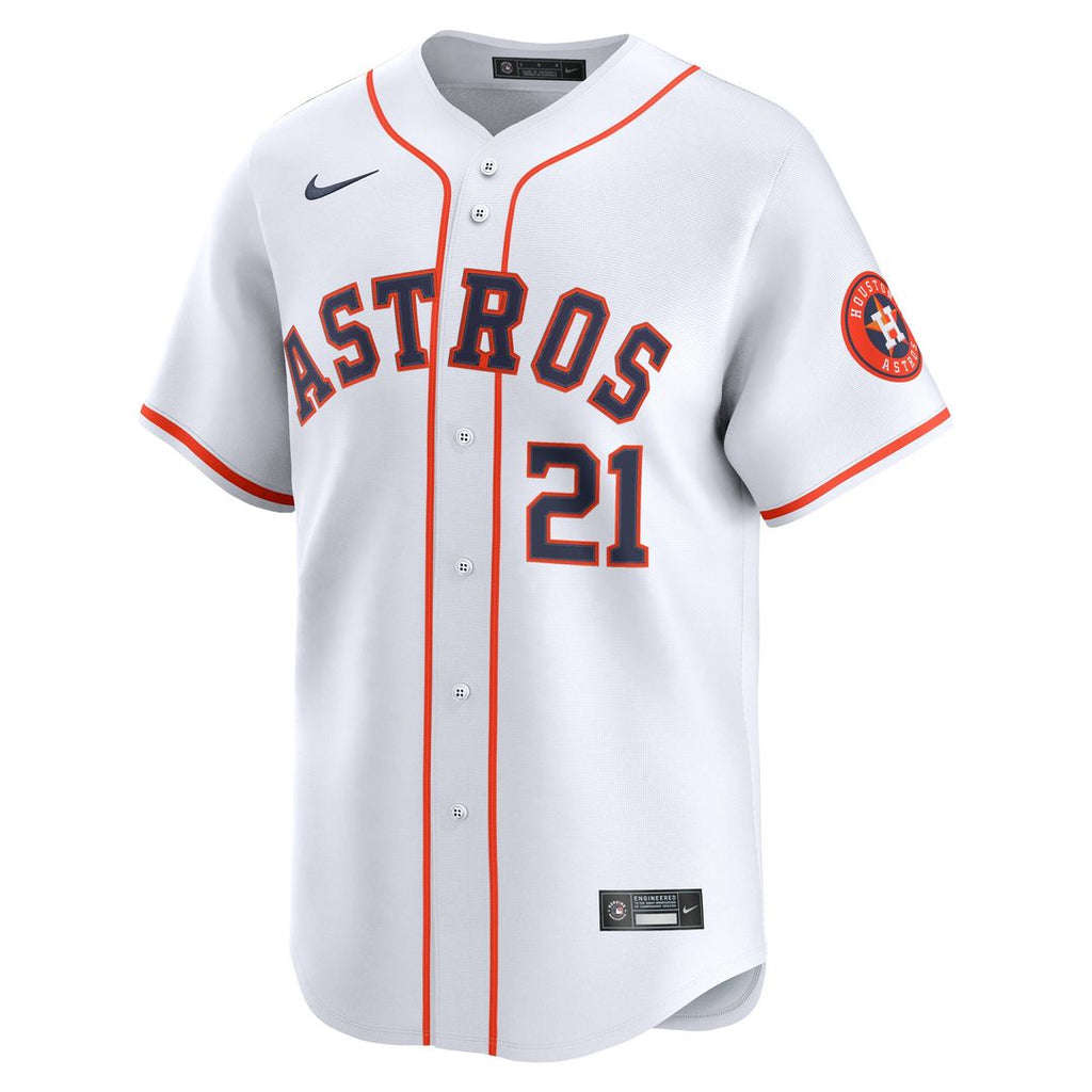 Yainer Diaz Houston Astros Nike Home Limited Player Jersey - White Official MLB Team Apparel Baseball Fan Gear