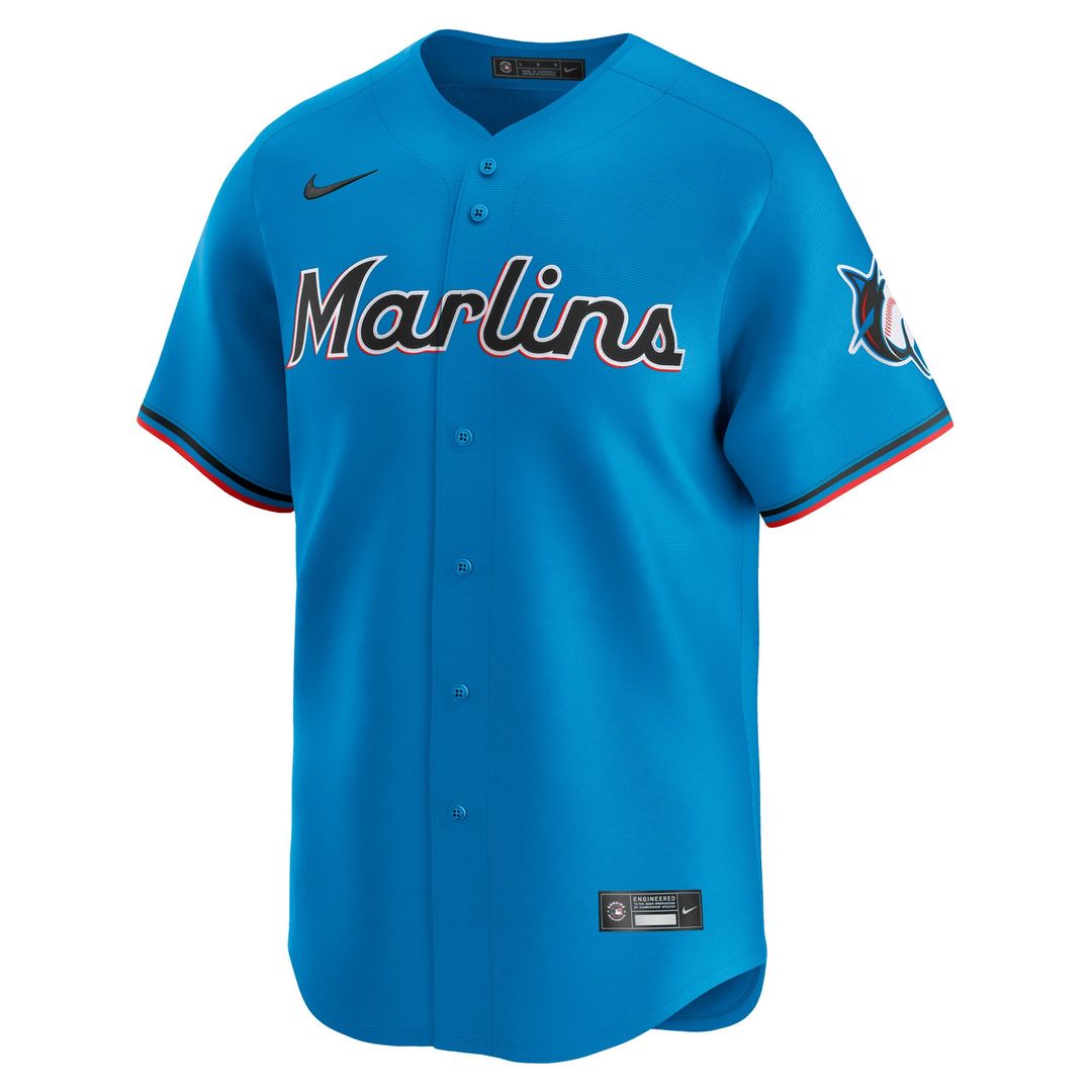 Miami Marlins Nike Limited Jersey - Blue Official MLB Team Apparel Baseball Fan Gear