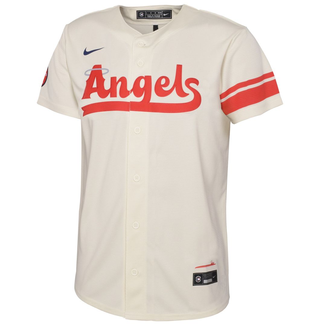 Los Angeles Angels Nike Toddler City Connect Replica Jersey - Cream Official MLB Team Apparel Baseball Fan Gear