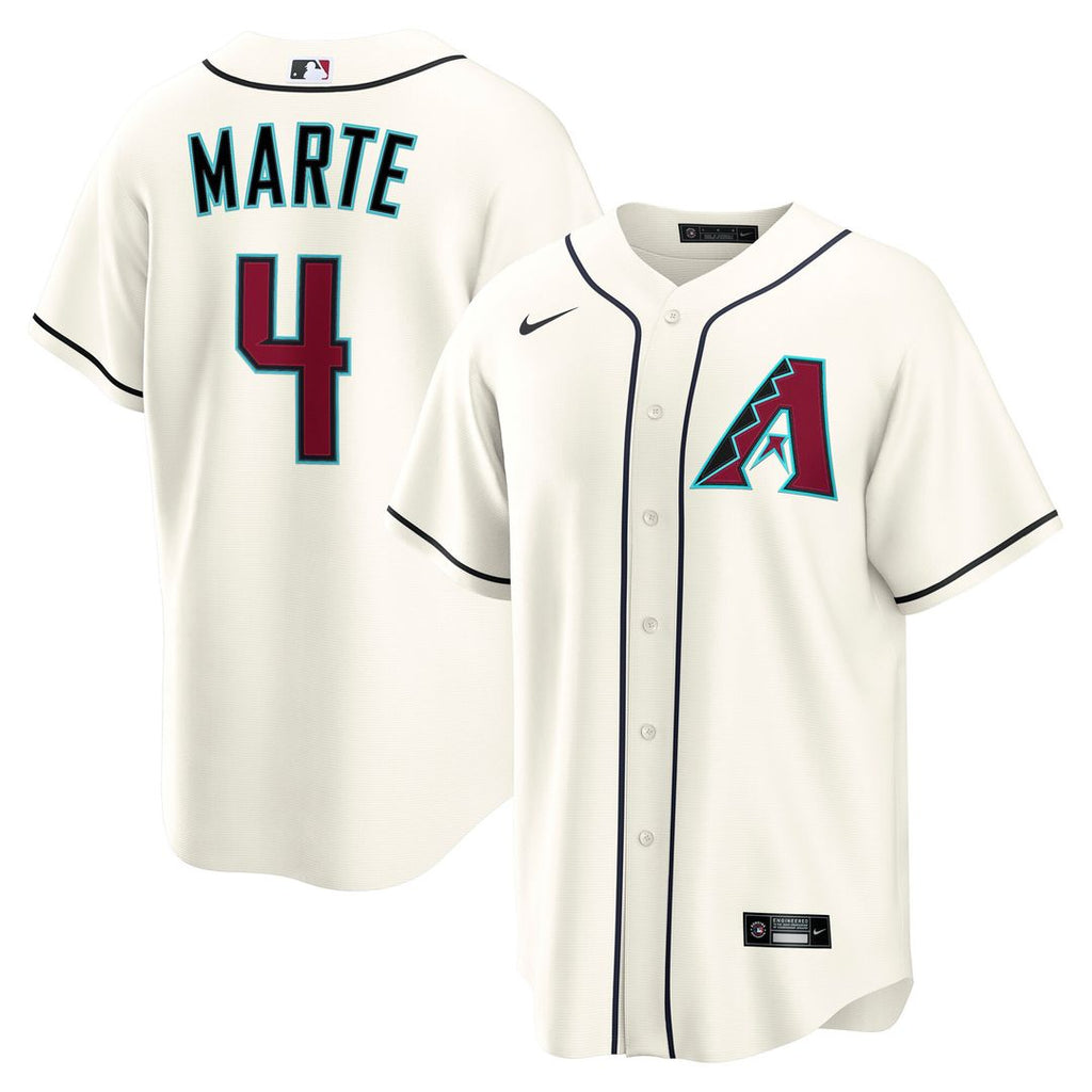 Ketel Marte Arizona Diamondbacks Nike Home Replica Jersey - Cream Official MLB Team Apparel Baseball Fan Gear