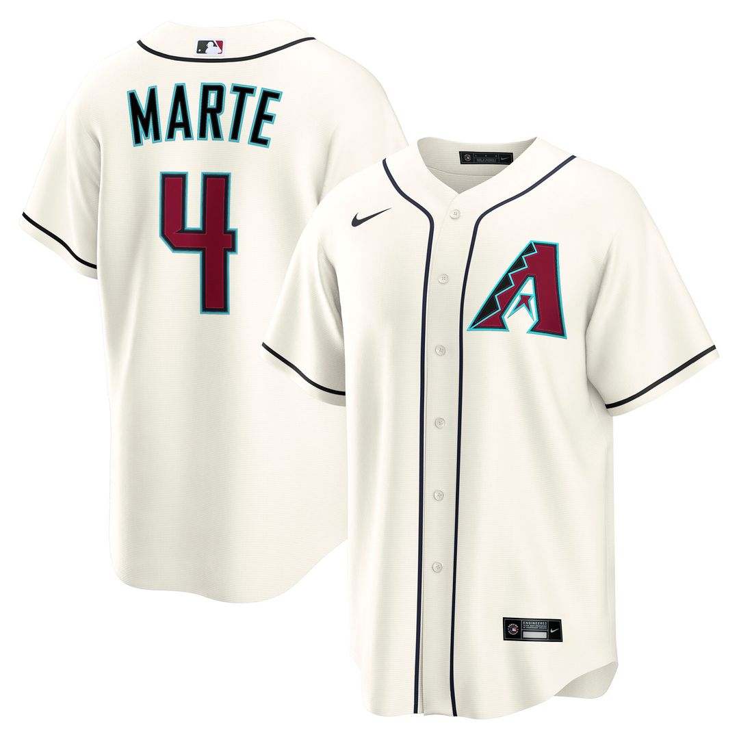 Ketel Marte Arizona Diamondbacks Nike Home Replica Jersey - Cream Official MLB Team Apparel Baseball Fan Gear
