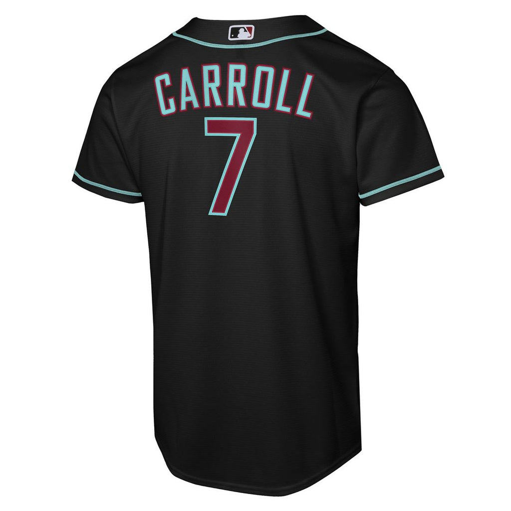 Corbin Carroll Arizona Diamondbacks Nike Youth Alternate Replica Jersey - Black Official MLB Team Apparel Baseball Fan Gear