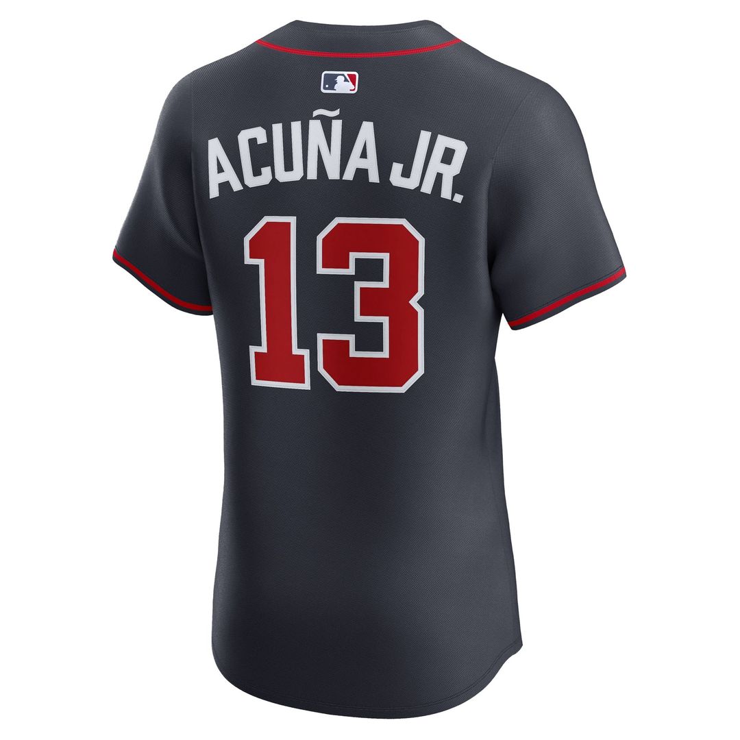 Ronald Acuña Jr. Atlanta Braves Nike Alternate 2 Elite Jersey - Red Official MLB Team Apparel Baseball Fan Gear
