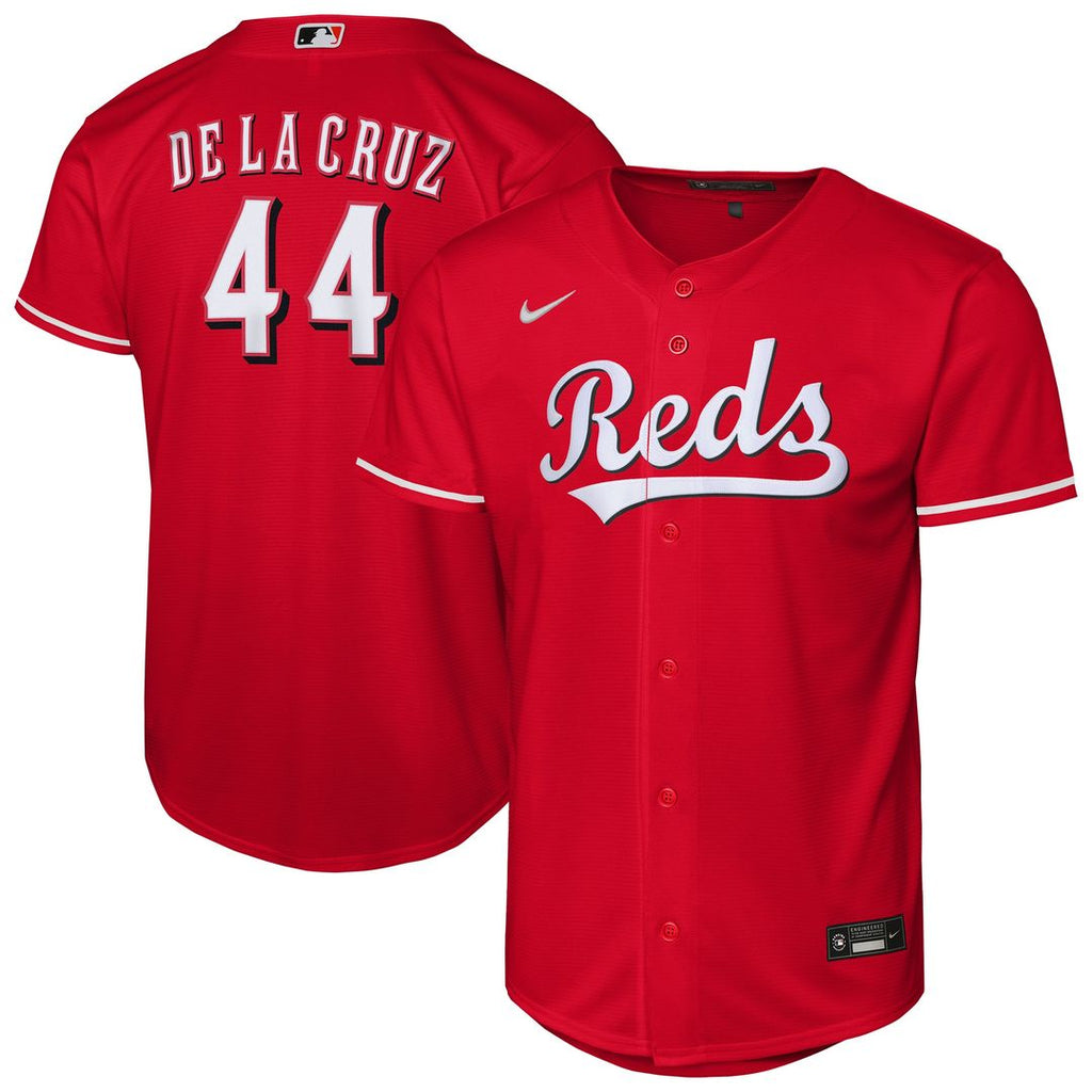 Elly De La Cruz Cincinnati Reds Nike Youth Alternate Replica Jersey - Red Official MLB Team Apparel Baseball Fan Gear