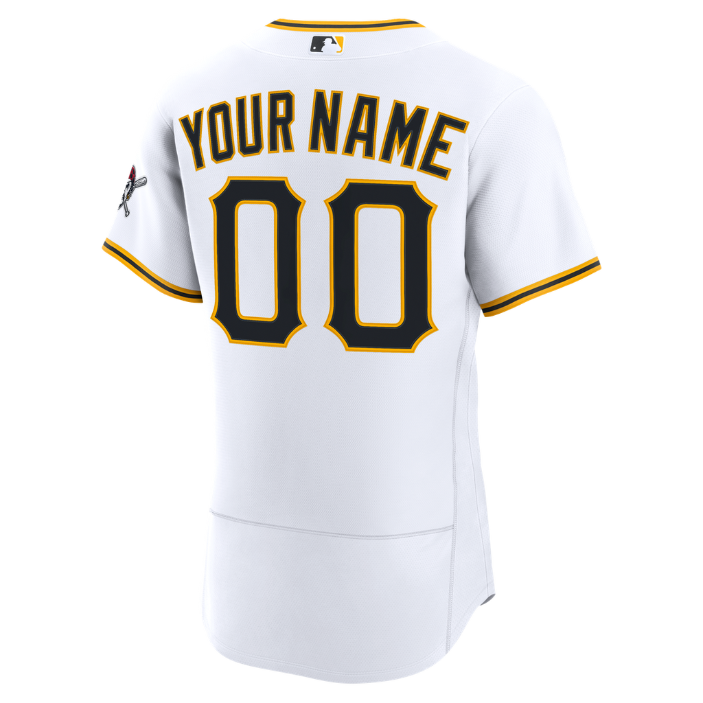 Pittsburgh Pirates Nike Home Authentic Custom Jersey - White Official MLB Team Apparel Baseball Fan Gear