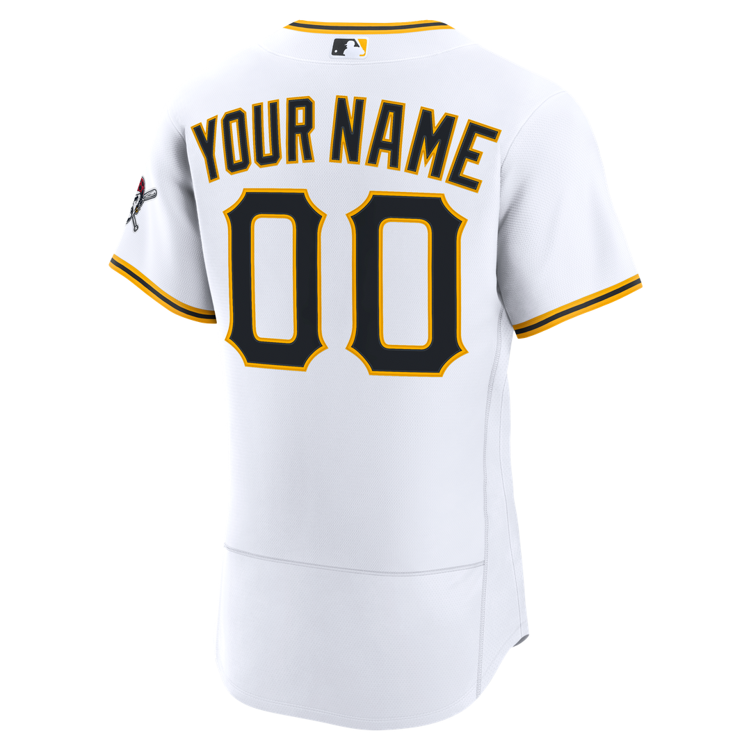 Pittsburgh Pirates Nike Home Authentic Custom Jersey - White Official MLB Team Apparel Baseball Fan Gear