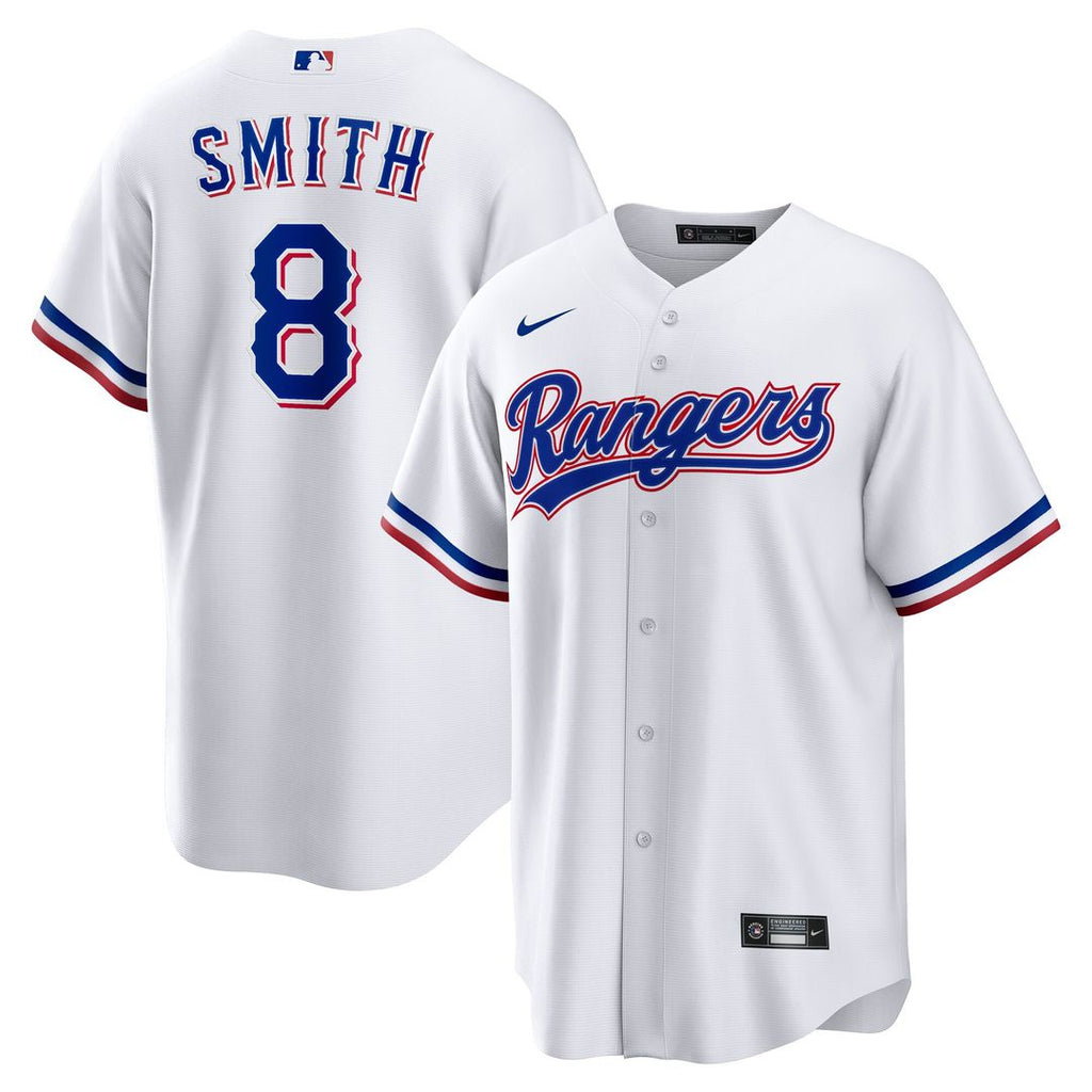 Josh Smith Texas Rangers Nike Home Replica Jersey - White Official MLB Team Apparel Baseball Fan Gear