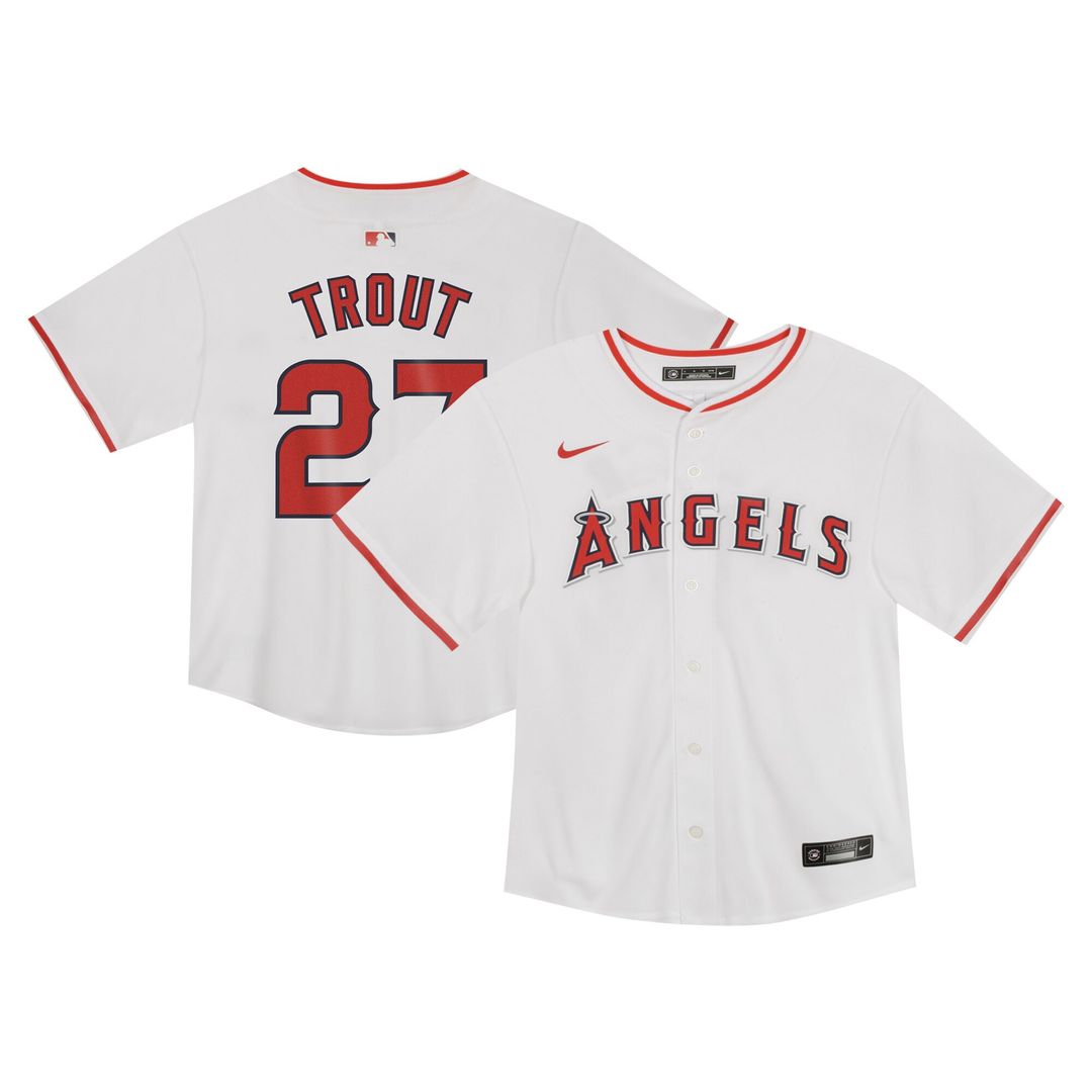 Mike Trout Los Angeles Angels Nike Toddler Game Jersey - White Official MLB Team Apparel Baseball Fan Gear