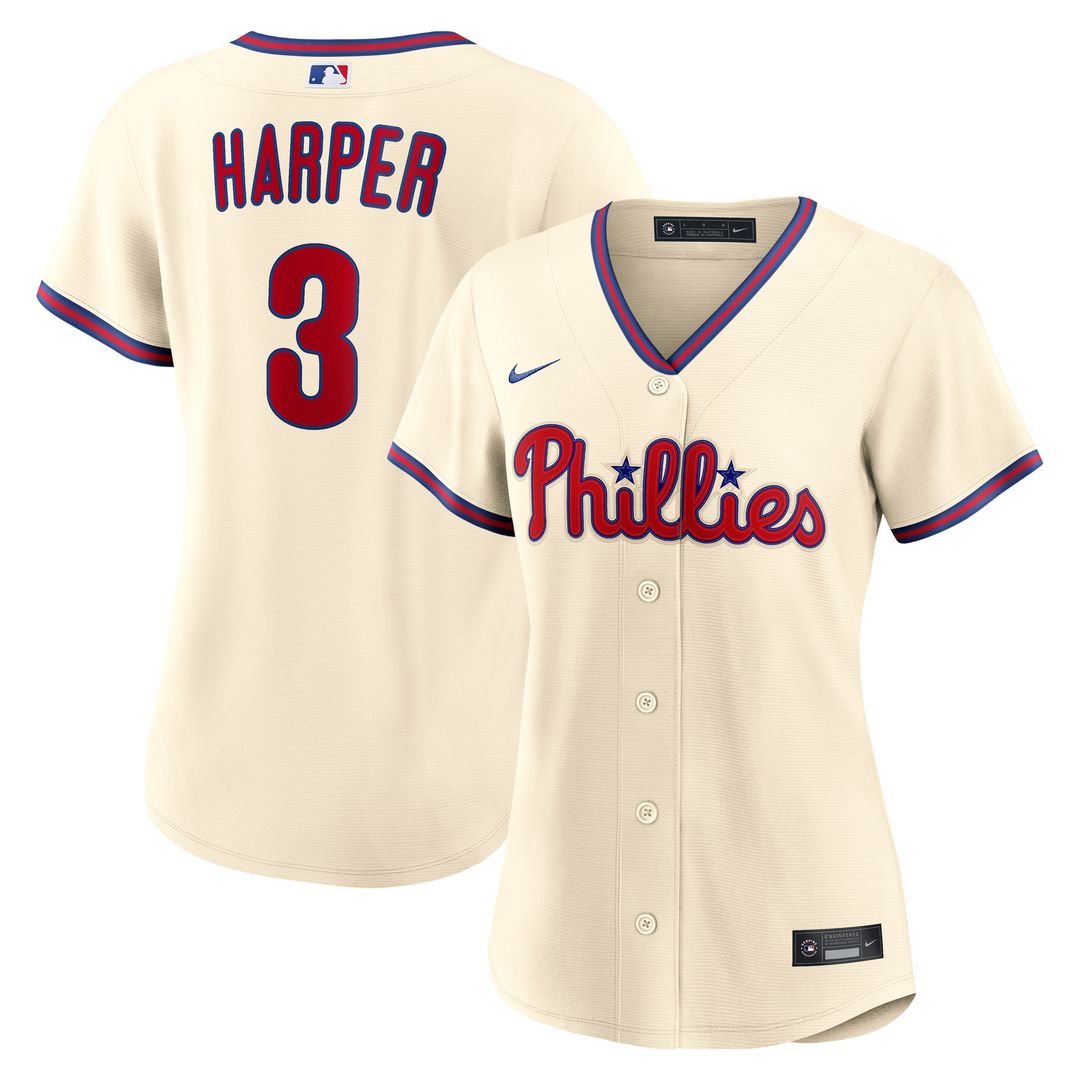 Bryce Harper Philadelphia Phillies Nike Women's Home Replica Jersey - White Official MLB Team Apparel Baseball Fan Gear